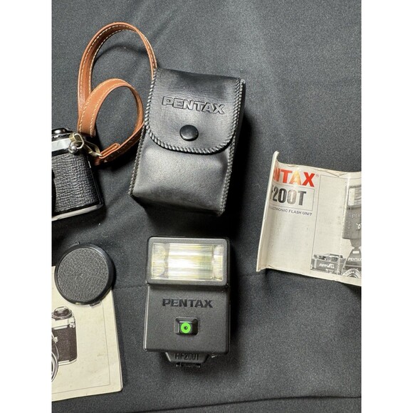Pentax ME Super Film Camera with PENTAX-M 1.2 / 50mm Lens, Strap, AF 200T Flash - Picture 3 of 7
